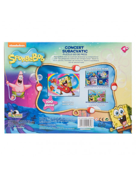 Puzzle SpongeBob Noriel - Concert subacvatic, 100 piese,NOR9808