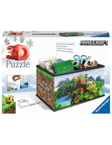 Puzzle 3D Cutie Depozitare Minecraft, 216 Piese,RVS3D11286