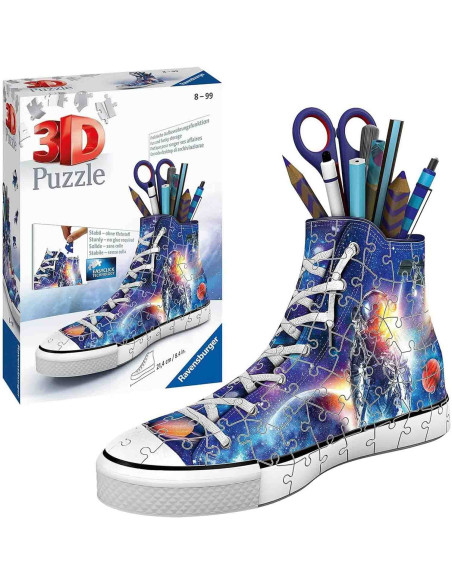 Puzzle 3D Suport Pixuri Sneaker Astronaut, 108 Piese,RVS3D11251