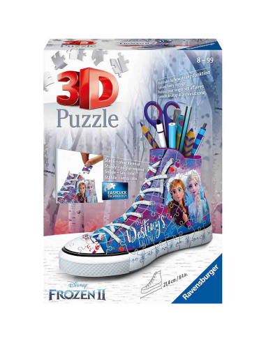 Puzzle 3D Suport Pixuri Sneaker Frozen, 108 Piese,RVS3D12121
