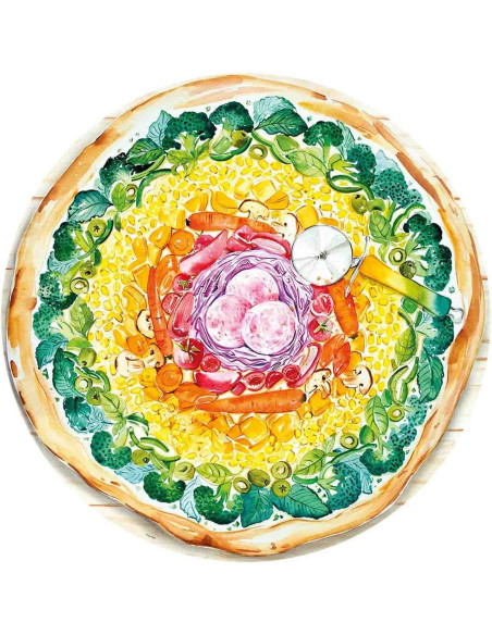 Puzzle Cerc Pizza, 500 Piese,RVSPA17347