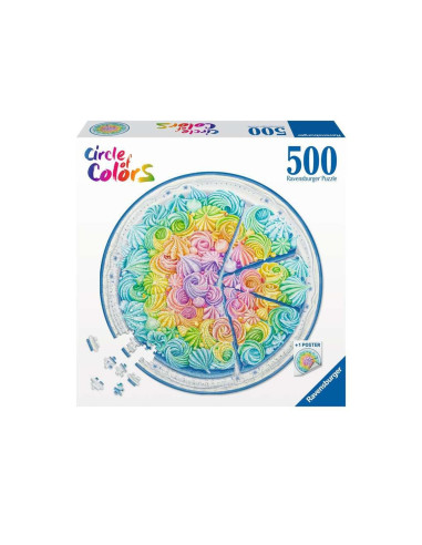 Puzzle Cerc Prajitura Curcubeu, 500 Piese,RVSPA17349