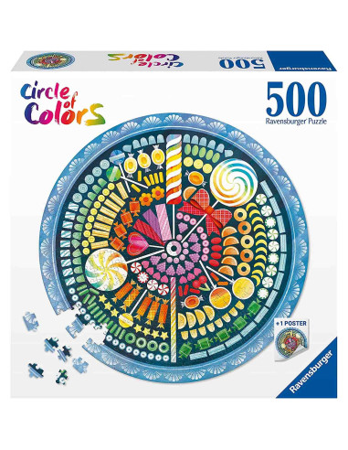 Puzzle Cerc Bomboane, 500 Piese,RVSPA17350