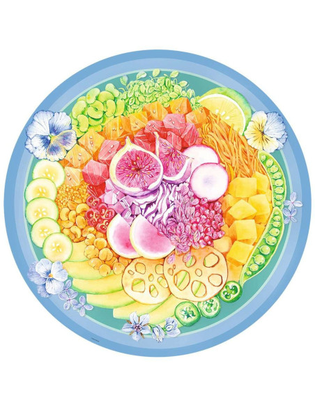 Puzzle Cerc Bol Cu Fructe Si Legume, 500 Piese,RVSPA17351