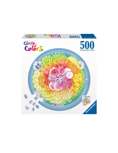 Puzzle Cerc Bol Cu Fructe Si Legume, 500 Piese,RVSPA17351