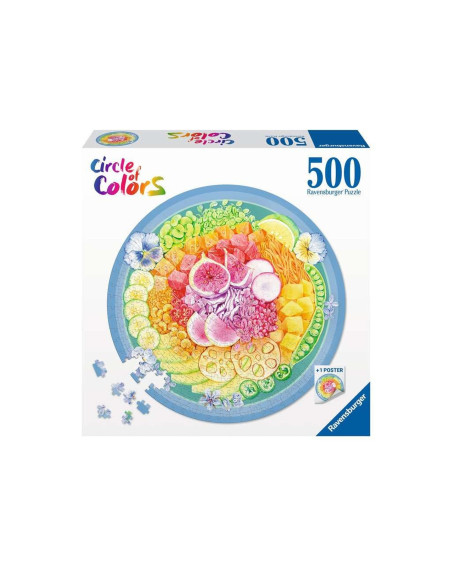 Puzzle Cerc Bol Cu Fructe Si Legume, 500 Piese,RVSPA17351