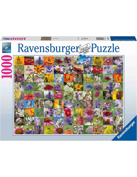 Puzzle Colaj Cu Albine Si Flori, 1000 Piese,RVSPA17386