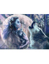 Puzzle Femeie Cu Lupi, 1000 Piese,RVSPA17390