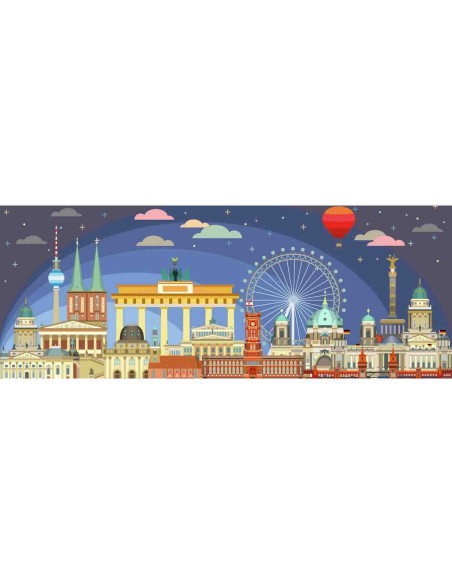 Puzzle Panorama Berlinul Noaptea, 1000 Piese,RVSPA17395