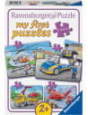 Puzzle Set 4 Buc Vehicule De Urgenta, 2/4/6/8 Piese,RVSPC05631