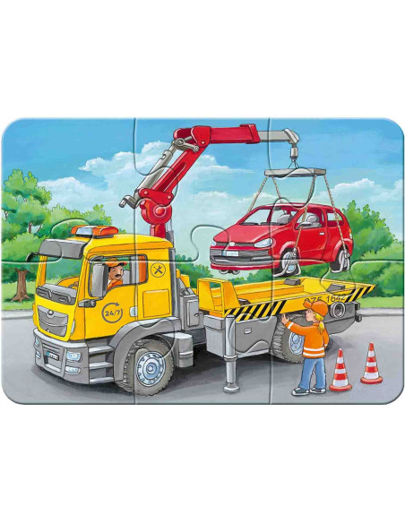 Puzzle Set 4 Buc Vehicule De Urgenta, 2/4/6/8 Piese,RVSPC05631