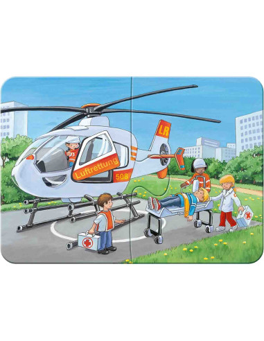 Puzzle Set 4 Buc Vehicule De Urgenta, 2/4/6/8 Piese,RVSPC05631