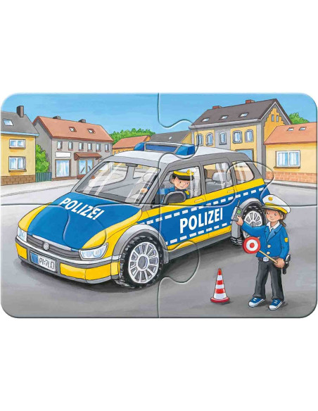 Puzzle Set 4 Buc Vehicule De Urgenta, 2/4/6/8 Piese,RVSPC05631