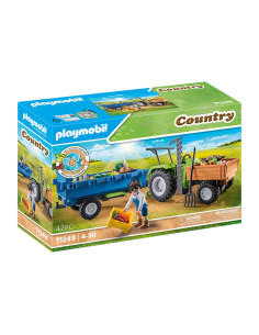 Playmobil - Tractor Cu Remorca Si Muncitor,71249 2