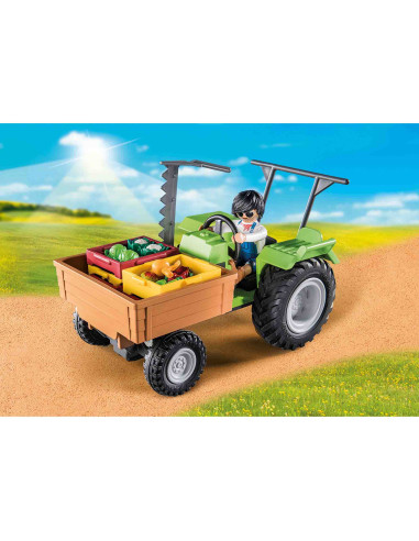 Playmobil - Tractor Cu Remorca Si Muncitor,71249 Playmobil - Tractor Cu Remorca Si Muncitor,71249