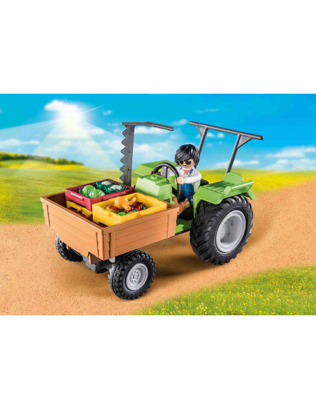 Playmobil - Tractor Cu Remorca Si Muncitor,71249 Playmobil - Tractor Cu Remorca Si Muncitor,71249