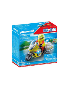 Playmobil - Motocicleta Galbena Cu Lumini,71205 2