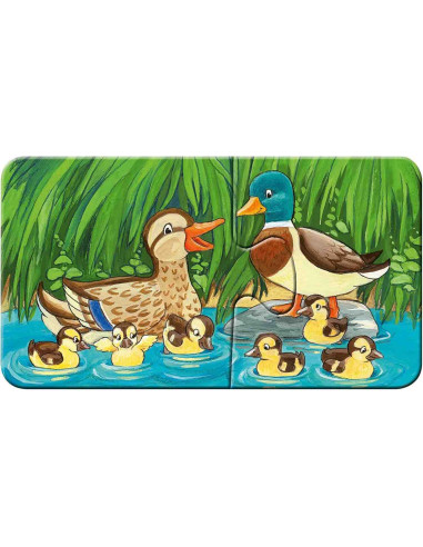 Puzzle Familii De Animale, 9X2 Piese,RVSPC05072