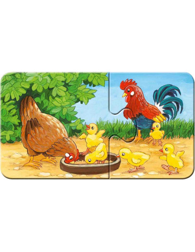 Puzzle Familii De Animale, 9X2 Piese,RVSPC05072