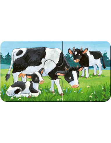 Puzzle Familii De Animale, 9X2 Piese,RVSPC05072