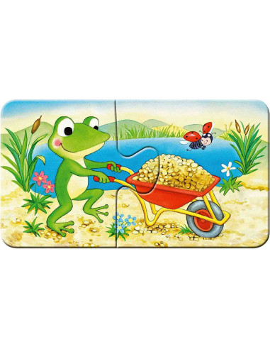 Puzzle Animale Muncitoare, 9X2 Piese,RVSPC03074