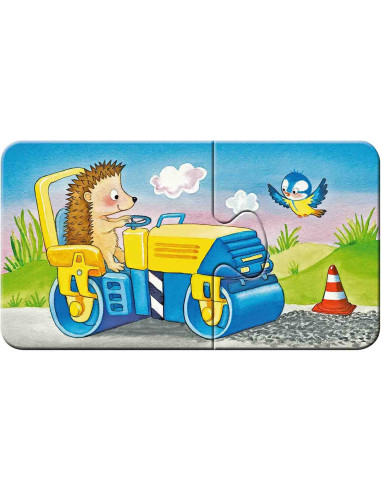 Puzzle Animale Muncitoare, 9X2 Piese,RVSPC03074