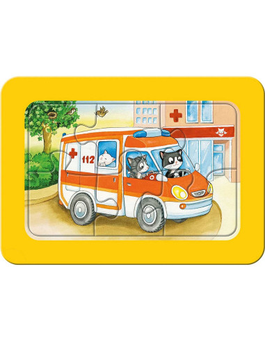 Puzzle Animale Conducand Vehicule, 3X6 Piese,RVSPC05630