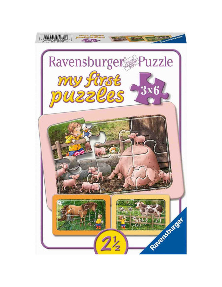 Puzzle Animale De La Ferma, 3X6 Piese,RVSPC05679