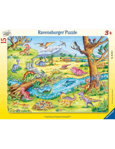 Puzzle Tip Rama Dinozauri, 15 Piese,RVSPC05633