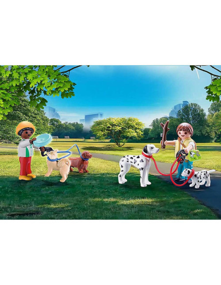 Playmobil - Set Portabil Copii Cu Catelusi,70530