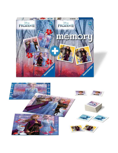 Puzzle + Joc Memory Frozen, 25/36/49 Piese,RVSPC20673