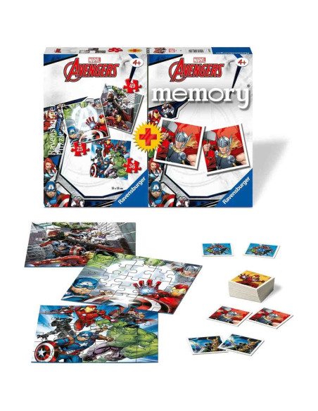 Puzzle + Joc Memory Avengers, 25/36/49 Piese,RVSPC20674