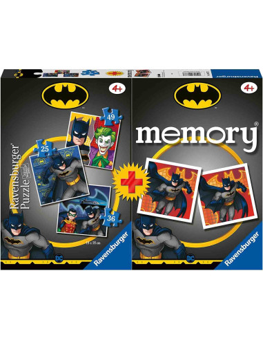 Puzzle + Joc Memory Batman, 25/36/49 Piese,RVSPC20677