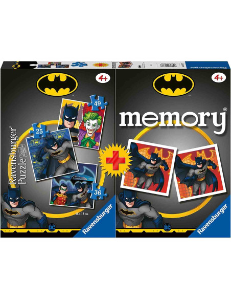 Puzzle + Joc Memory Batman, 25/36/49 Piese,RVSPC20677