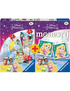 Puzzle + Joc Memory Printesele Disney, 25/36/49 Piese,RVSPC20864