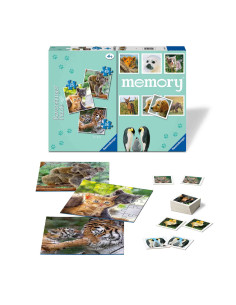 Puzzle + Joc Memory Animale, 25/36/49 Piese,RVSPC20984 2