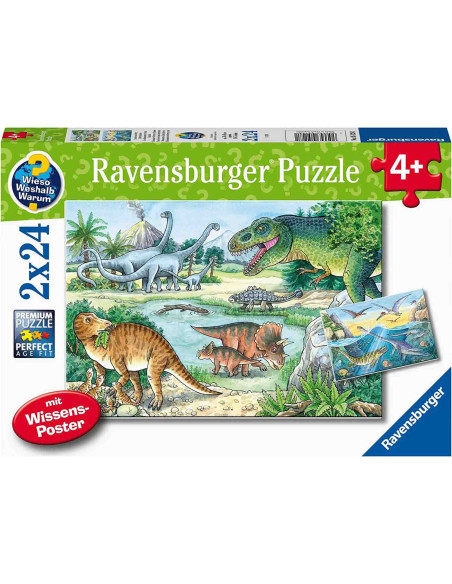 Puzzle Dinozauri, 2X24 Piese,RVSPC05128