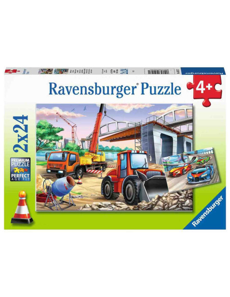 Puzzle Utilaje Constructii Si Masini, 2X24 Piese,RVSPC05157