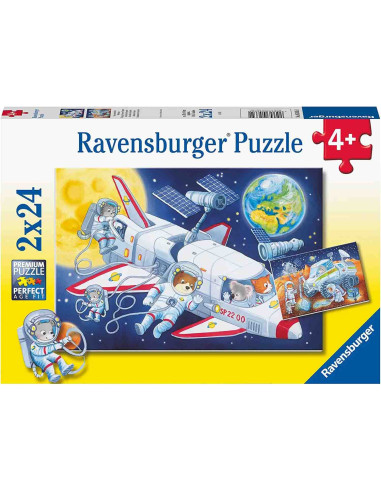 Puzzle Animale In Spatiu, 2X24 Piese,RVSPC05665