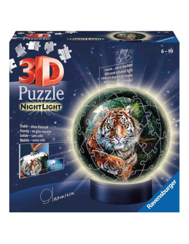 Puzzle 3D Luminos Tigru, 72 Piese,RVS3D11248