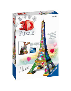 Puzzle 3D Turnul Eiffel Cu Inimioare, 216 Piese,RVS3D11183 2
