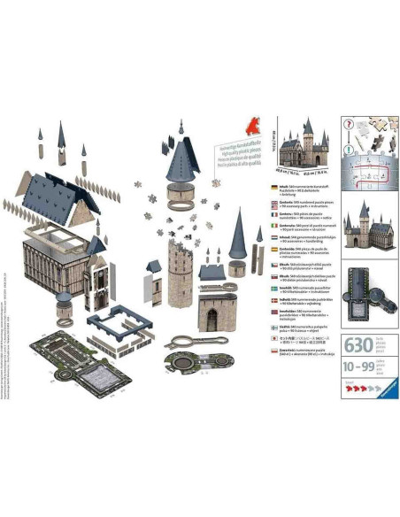Puzzle 3D Harry Potter Sala Principala, 540 Piese,RVS3D11259