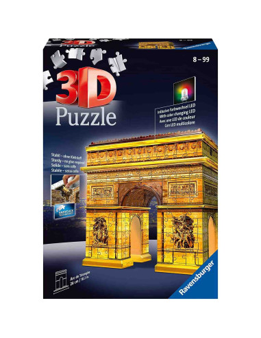 Puzzle 3D Led Arc De Triumf, 216 Piese,RVS3D12522