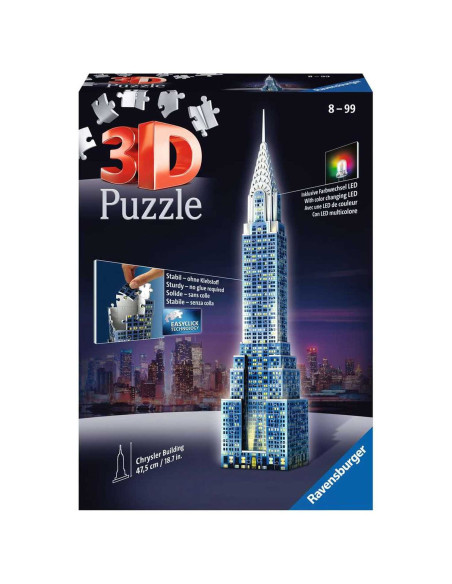 Puzzle 3D Cladirea Chrysler, Editie Luminoasa, 216