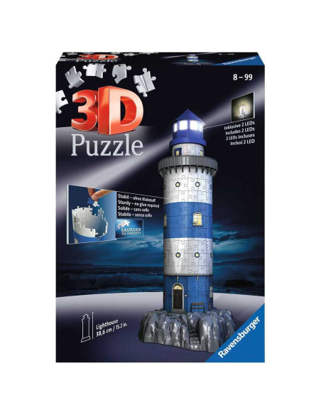 Puzzle 3D Farul Noaptea, 216 Piese,RVS3D12577