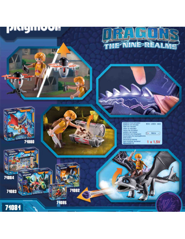 Playmobil - Dragons: Thunder & Tom,71081 Playmobil - Dragons: Thunder & Tom,71081