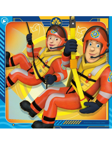 Puzzle Pompierul Sam, 3X49 Piese,RVSPC05077