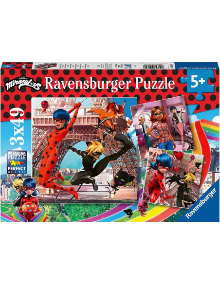 Puzzle Miraculous, 3X49 Piese,RVSPC05189