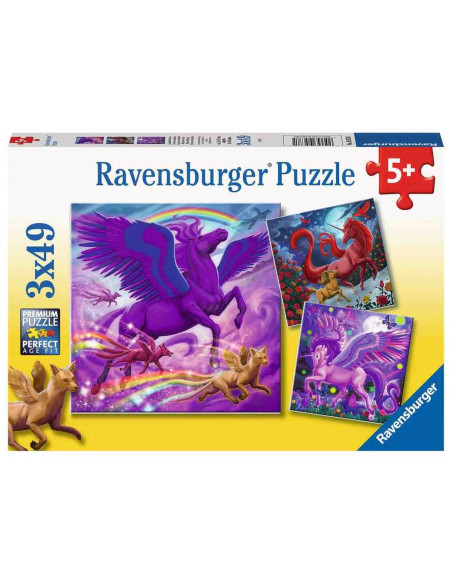 Puzzle Animale Mitice, 3X49 Piese,RVSPC05678