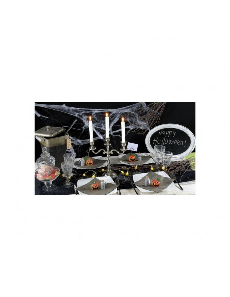 Sfesnic argintiu din metal cu 3 brate,531538